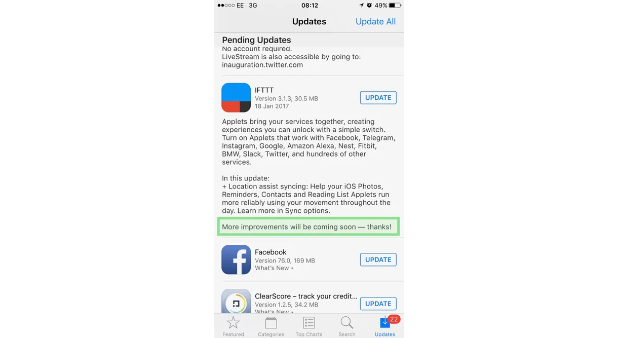 Incoming…. but just not yet — IFTTT