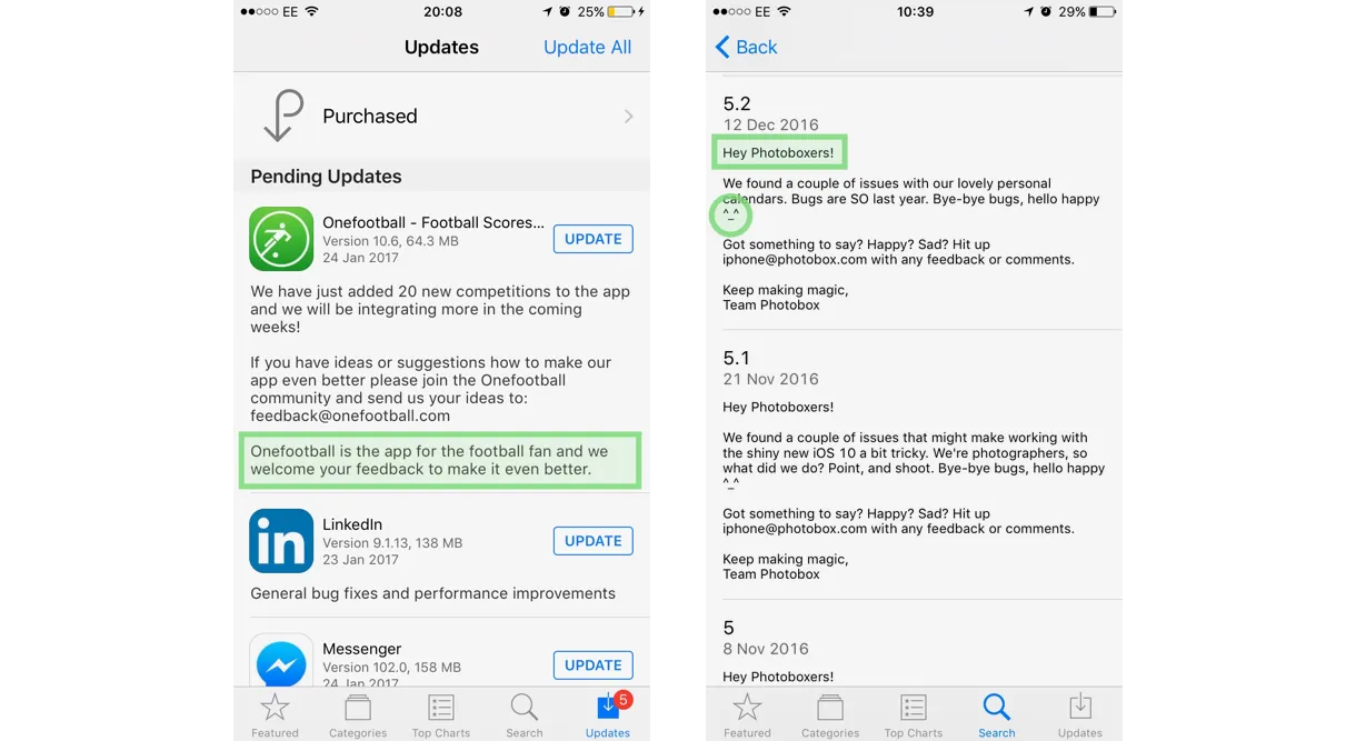Onefootball & Photobox add some personality to their writing style
